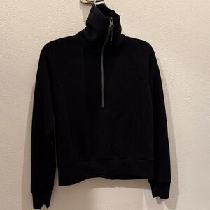SPANX Black Half Zip Top